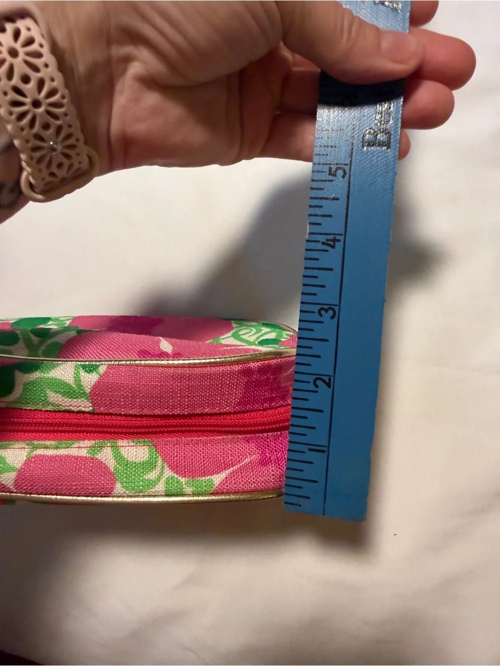 Lilly Pulitzer for Estée Lauder Pink Floral Cosmetic Makeup Bag